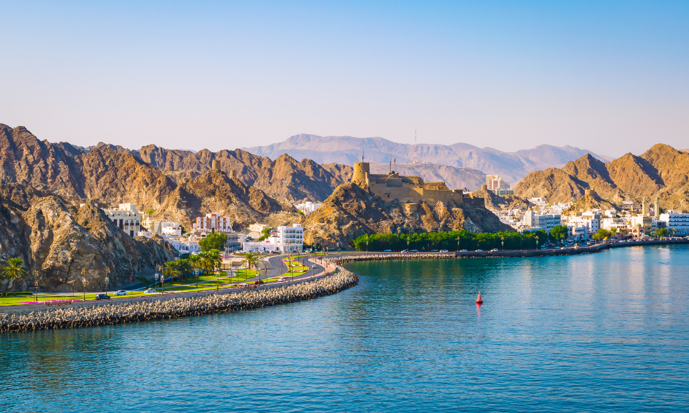 The waterfront of Muscat, Oman.