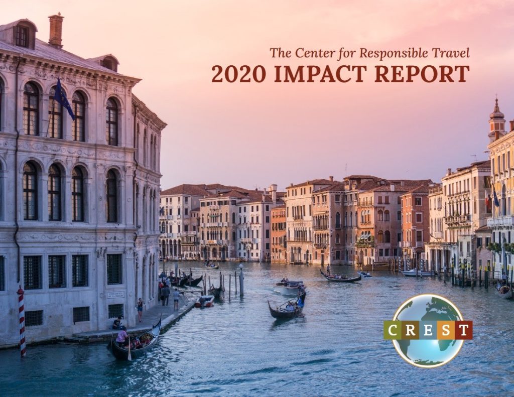Cover of The Center for Responsible Travel's 2020 Impact Report.