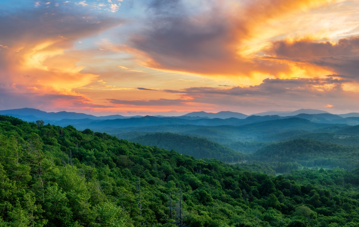 A sunset in appalachia